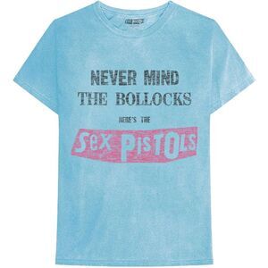 Sex Pistols Unisex Adult Never Mind The Bollocks Distressed T-Shirt / Blue